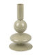 Present Time Sparkle Candle Holder Glass in Green Color 9x9x16cm 1pcs