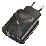 Wozinsky Φορτιστής Χωρίς Καλώδιο με Θύρα USB-A και Θύρα USB-C 65W Power Delivery / Quick Charge 3.0 Μαύρος