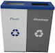 Molyto Recycling Metallic Waste Bin 2x110lt Multicolour