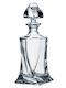 Novaker Quadro Crystal Decanter for Whiskey 25.1cm with Stopper Transparent 400ml KM30