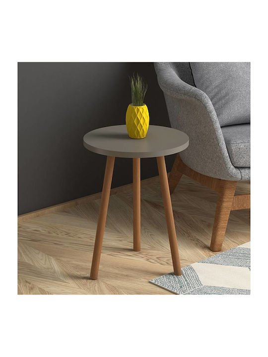 Rund Beistelltisch Roma Holz Cappuccino B33.5xT33.5xH46cm