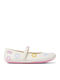 Kids Anatomic Leather Ballerinas TWINS with Hoop & Loop Closure White