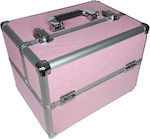 Ro-Ro Accessories Metallic Cosmetic Case Pink H24xW31xD23cm