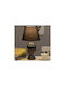 Keskor Ceramic Table Lamp for Socket E27 with Black Shade and Base