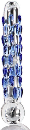 ToyJoy Diamond Dazzler Γυάλινο Dildo Μπλε 16cm