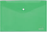 Typotrust Folder with Button for Paper A4 Green