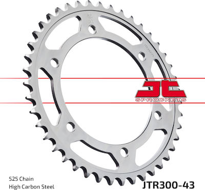 JT Sprockets Γρανάζι Πίσω 43 Δοντιών για Honda Transalp 650