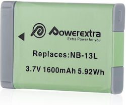 Powerextra CN-NB13L Батерия 1600mAh Съвместима с Canon NB13L