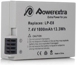 Powerextra CN-LPE8 Μπαταρία 1800mAh Συμβατή με Canon LP-E8
