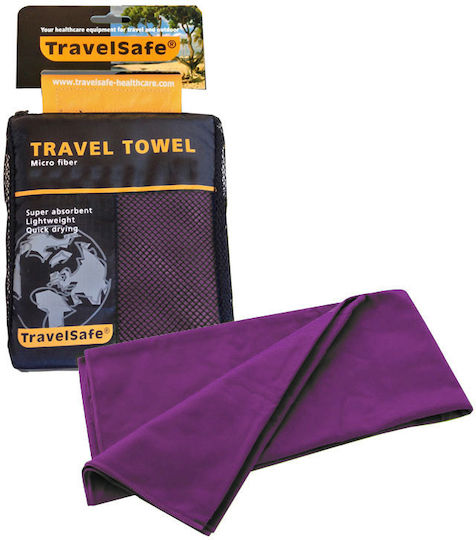 Travelsafe MF Microfiber Towel for Body in Purple with Case 150x85cm
