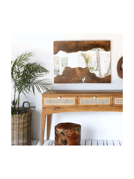 Freebox Wall Mirror with Multicolour Wooden Frame 75x100cm 1pcs