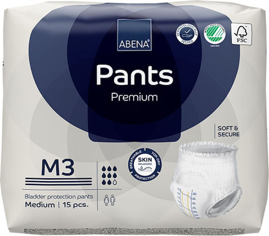 Abena Pants Premium Πάνες Βρακάκι Ακράτειας M3 Medium 15τμχ