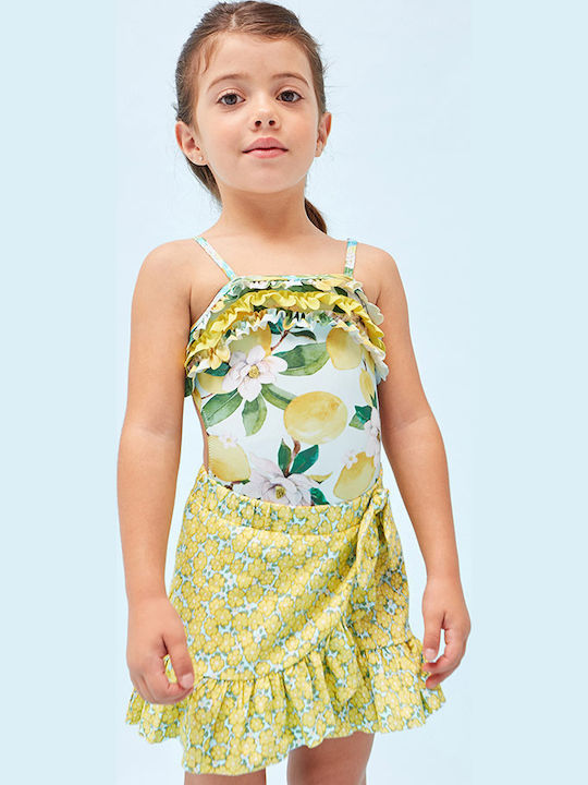 Mayoral Παιδική Φούστα Floral Κίτρινη