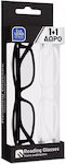 Eyelead Reading Glasses +4.00 Black / Transparent 2pcs