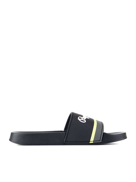 Pepe Jeans Portobello Ανδρικά Slides Μαύρα PMS7...
