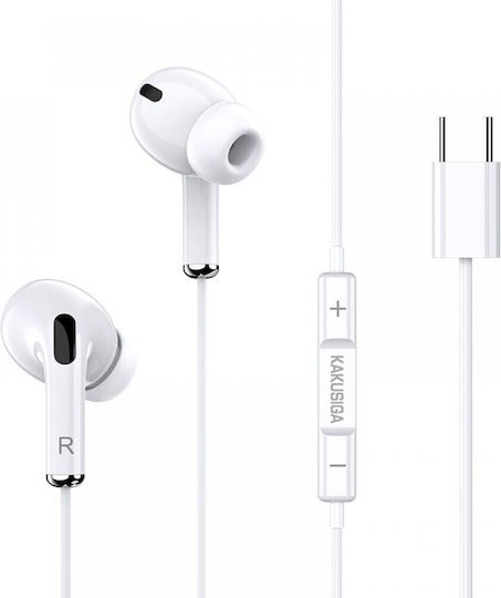 KSC-727 In Ear Handsfree Слушалки с USB-C Щепсел Бели