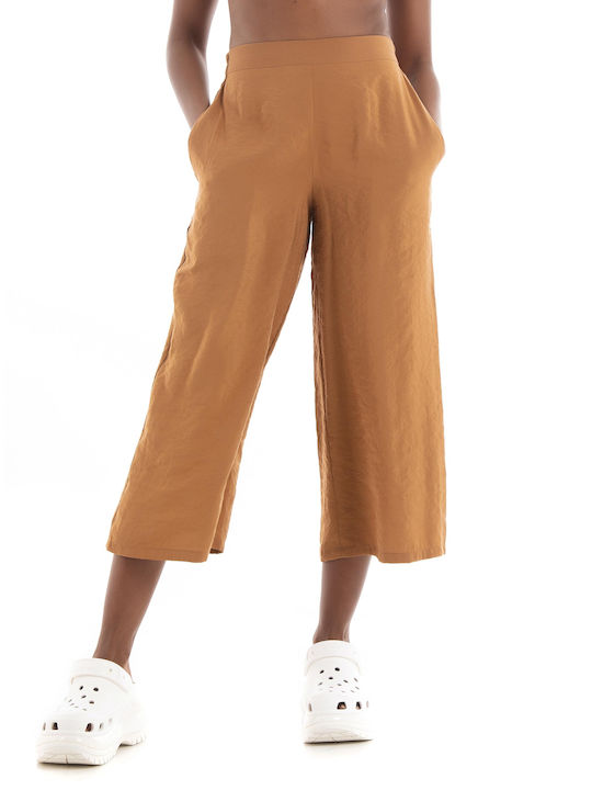 Vero Moda Women's Fabric Trousers Brown