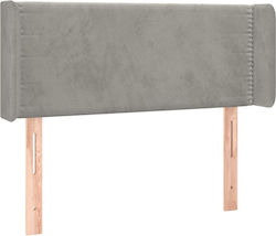 vidaXL Fabric Bed Headboard Light Gray 103x88cm