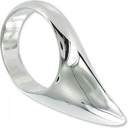 Triune Teardrop C-Ring 50mm Silver