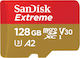 Sandisk Extreme microSDXC 128GB U1 V30 UHS-I 190MB/s