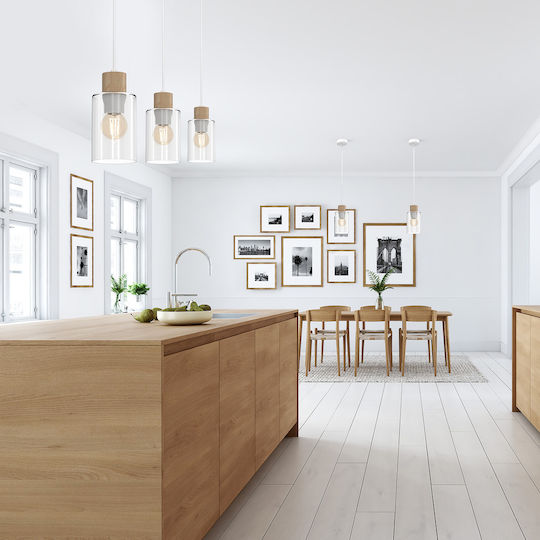 Eko Light Madera Κρεμαστό Φωτιστικό Λευκό 60εκ. Eko Light Madera Κρεμαστό Φωτιστικό Λευκό 60εκ.