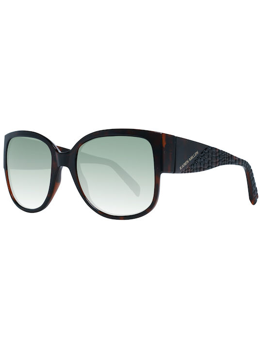 Karen Millen Ochelari de soare Maro cu Plastic Cadru & Verde Lentilă