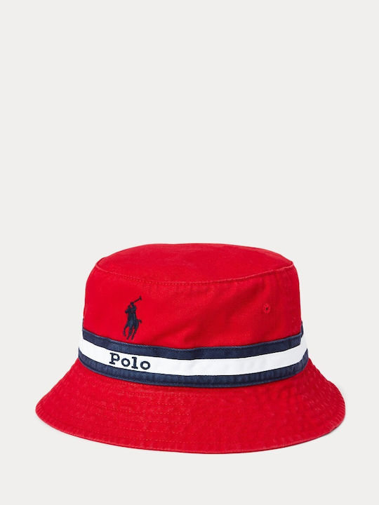Ralph Lauren Υφασμάτινo Ανδρικό Καπέλο Στυλ Bucket Κόκκινο