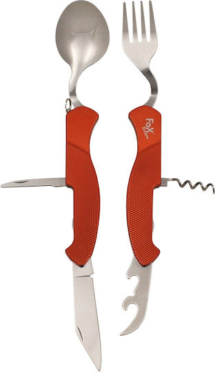 Fox Outdoor Camping Cutlery Set Spoon and Knife Fork Dividable 6 in 1