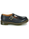 Leder Damen Derby in Schwarz Farbe