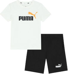 Puma Kinder Set mit Shorts Sommer 2Stück Weiß