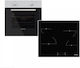 Pyramis 60ΑΠ 1006R + PHC61410FMB Over Counter Oven 66lt with Ceramic Hobs W59.5cm.