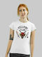 Stranger Things Γυναικείο T-shirt Hellfire Club Λευκό