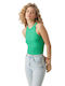 Vero Moda pentru Femei de Vară Bluză Fără mâneci Verde