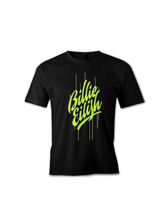 Billie Elish Paint T-shirt Black