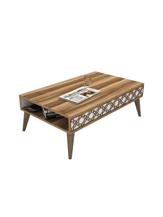 Rechteckig Couchtisch Walnut L105xB60xH36.6cm