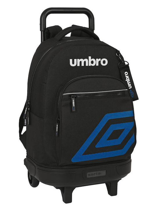 Umbro Umbro Flash Σχολική Τσάντα Τρόλεϊ Δημοτικού σε Μαύρο χρώμα Μ33 x Π22 x Υ45εκ