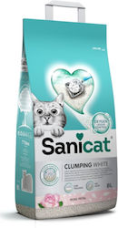 Sanicat Clumping White με Άρωμα Τριαντάφυλλο 8lt