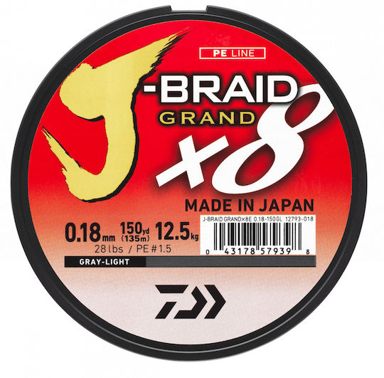 Daiwa J-Braid Grand x8 Fishing Filament 270m / 0.18mm / 12.5kg