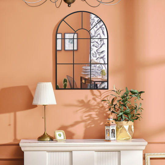 HomCom Wall Mirror with Black Metallic Frame 91x60cm 1pcs