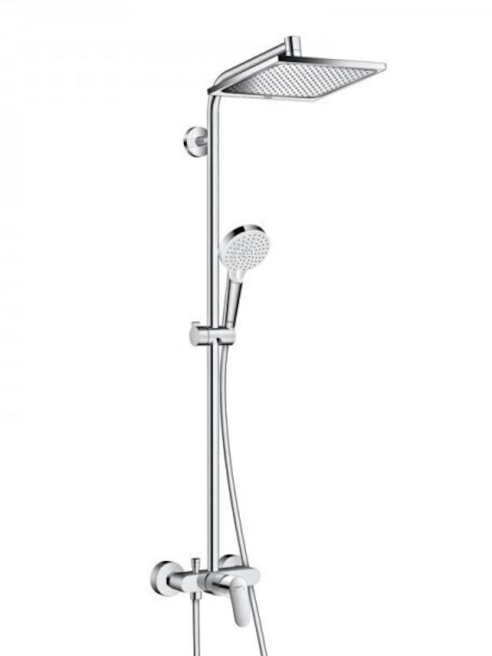 Hansgrohe Crometta Duschsäule mit Armatur Silber