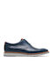 Men's Leather Casual Shoes Navy Blue