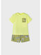 Mayoral Kids' Pajamas Summer Cotton Yellow