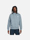 Nike Jachetă cu fermoar pentru bărbați cu glugă Albastru deschis