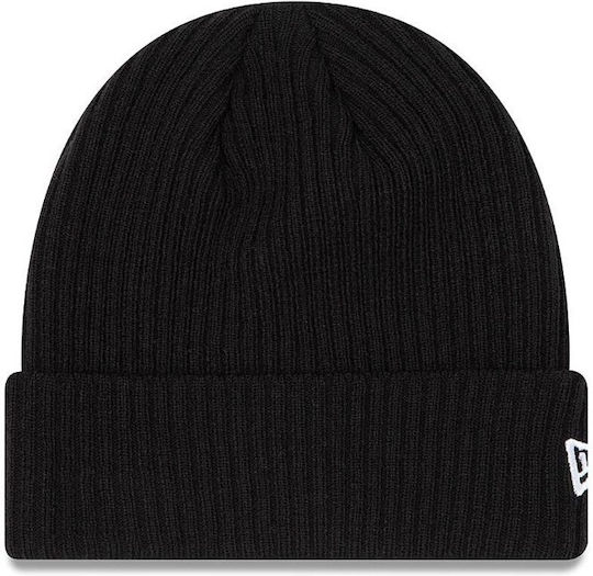 Beanie Unisex Σκούφος με Rib Πλέξη σε Μαύρο χρώμα