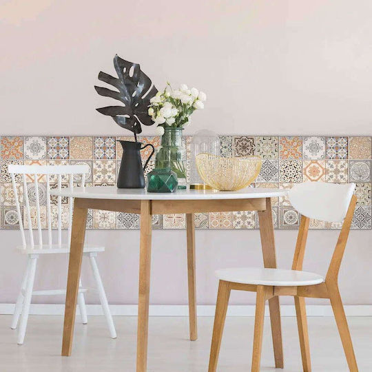 Декоративно Стикер Плочки Orange Azulejos 3бр 30x30бр Ango Декоративно Стикер Плочки Orange Azulejos 3бр 30x30бр Ango