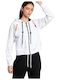1231-904422 Women's Sweatshirt Jacket Hooded White