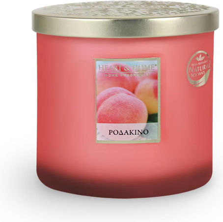 Heart & Home Aromatic Soy Candle In Jar With Peach Perfume 230gr