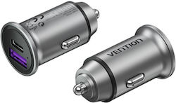 Vention Φορτιστής Αυτοκινήτου με Θύρες 1xUSB-A 1xType-C Vention Φορτιστής Αυτοκινήτου με Θύρες 1xUSB-A 1xType-C