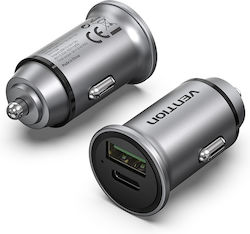 Vention Φορτιστής Αυτοκινήτου με Θύρες 1xUSB-A 1xType-C Vention Φορτιστής Αυτοκινήτου με Θύρες 1xUSB-A 1xType-C