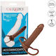Calexotics Accomodator Dual Penetrator με Dildo 13cm σε Καφέ Χρώμα
